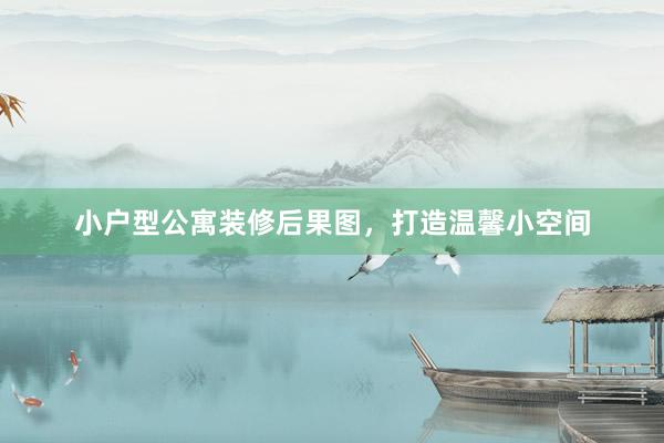 小户型公寓装修后果图，打造温馨小空间
